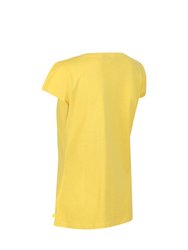 Womens Francine V Neck T-Shirt - Maize Yellow