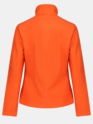 Womens/Ladies Ablaze Printable Soft Shell Jacket - Magma Orange/Black