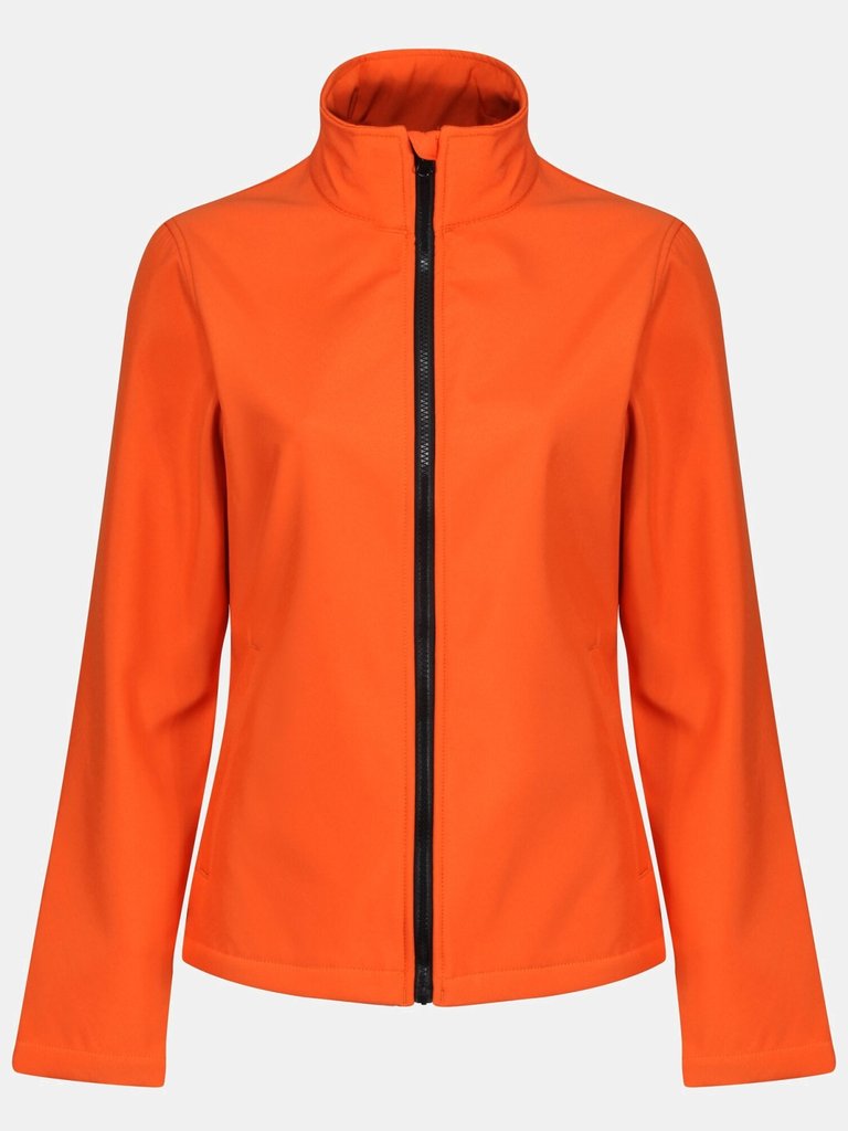 Womens/Ladies Ablaze Printable Soft Shell Jacket - Magma Orange/Black - Magma Orange/Black