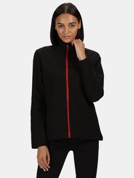 Womens/Ladies Ablaze Printable Softshell Jacket - Black/Classic Red - Black/Classic Red