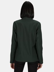 Womens/Ladies Ablaze Printable Softshell Jacket - Dark Spruce/Black