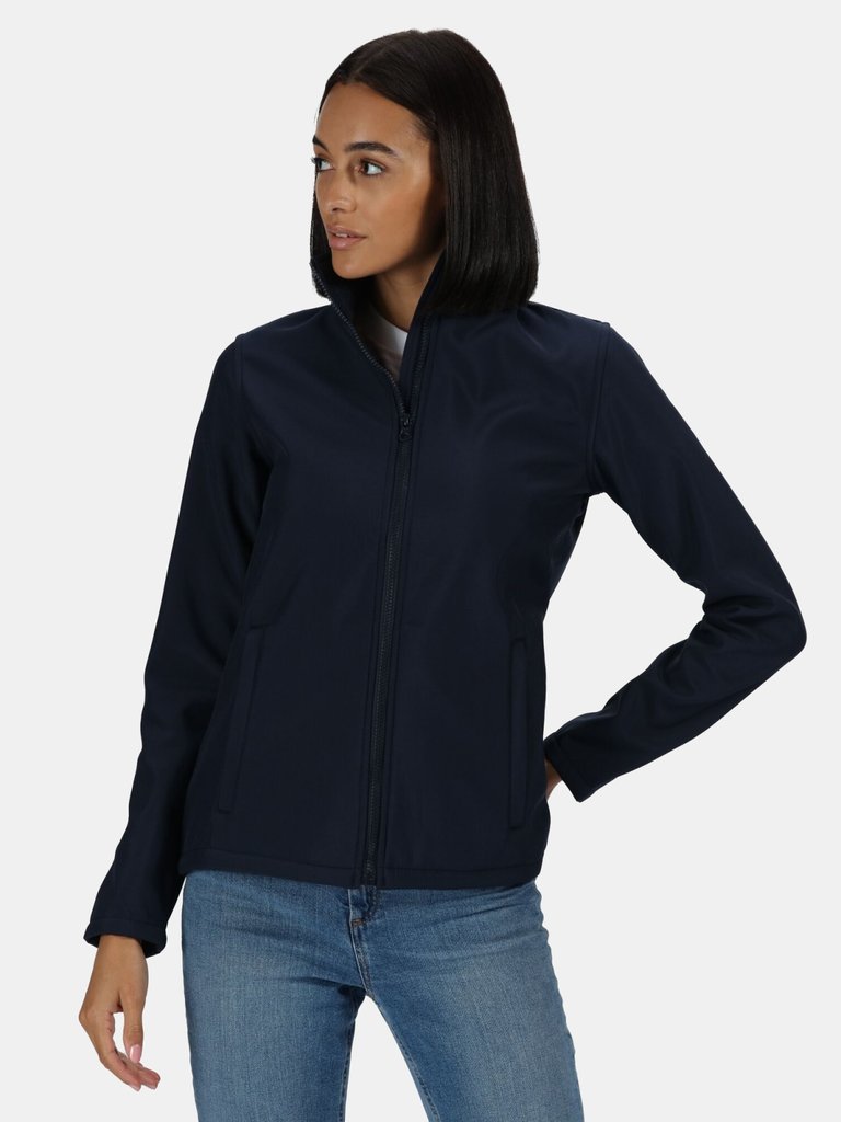 Womens/Ladies Ablaze Printable Softshell Jacket  - Navy - Navy