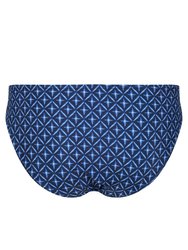 Womens/Ladies Aceana Bikini Bottoms - Navy Tile