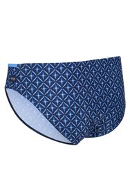 Womens/Ladies Aceana Bikini Bottoms - Navy Tile