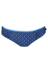 Womens/Ladies Aceana Bikini Bottoms - Navy Tile