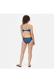 Womens/Ladies Aceana Bikini Bottoms - Navy Tile