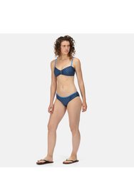 Womens/Ladies Aceana Bikini Bottoms - Navy Tile - Navy Tile