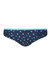 Womens/Ladies Aceana High Leg Bikini Briefs - Navy/Aqua Blue Print