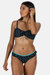 Womens/Ladies Aceana High Leg Bikini Briefs - Navy/Aqua Blue Print - Navy/Aqua Blue Print