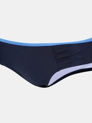 Womens/Ladies Aceana High Leg Bikini Briefs - Navy/Sonic Blue