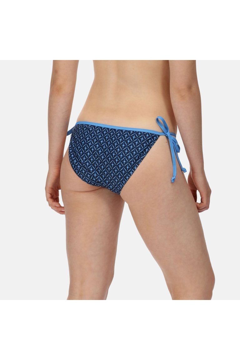 Womens/Ladies Aceana String Bikini Bottoms - Navy Tile