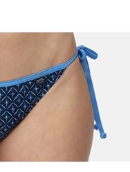 Womens/Ladies Aceana String Bikini Bottoms - Navy Tile