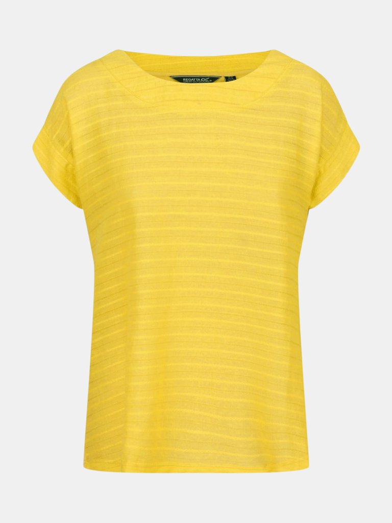 Womens/Ladies Adine Stripe T-Shirt - Maize yellow - Maize yellow