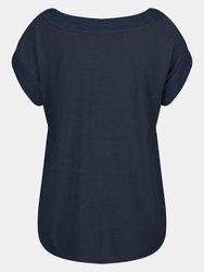 Womens/Ladies Adine Stripe T-Shirt - Navy