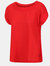 Womens/Ladies Adine Stripe T-Shirt - True Red