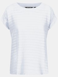 Womens/Ladies Adine Stripe T-Shirt - White - White
