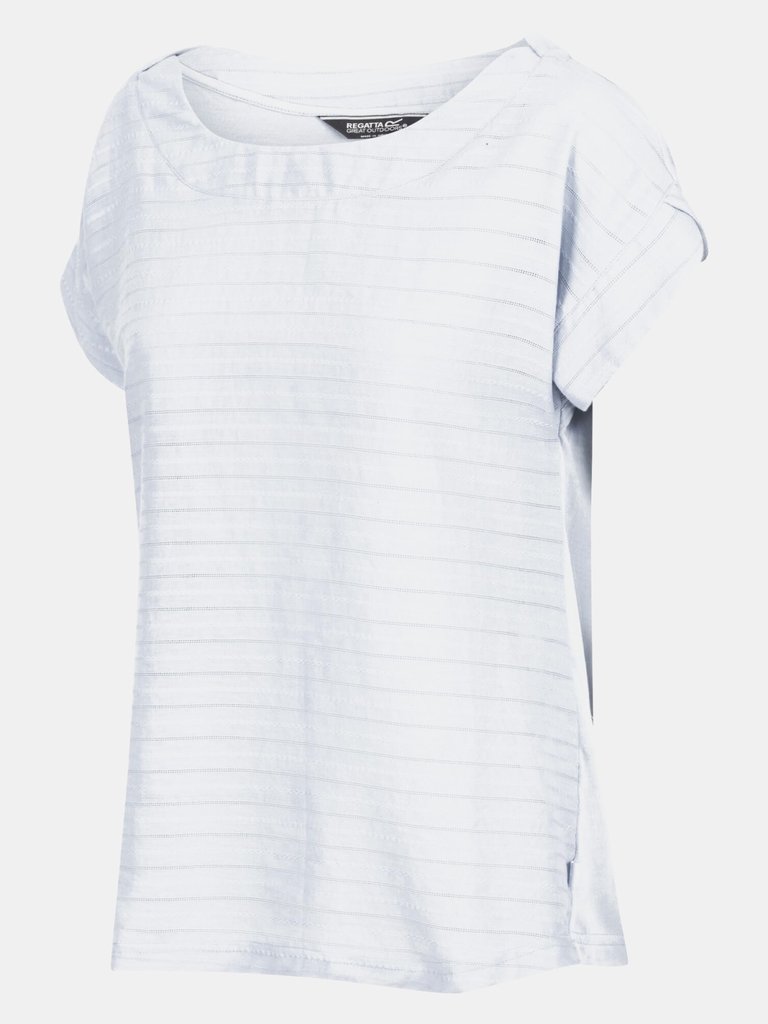 Womens/Ladies Adine Stripe T-Shirt - White