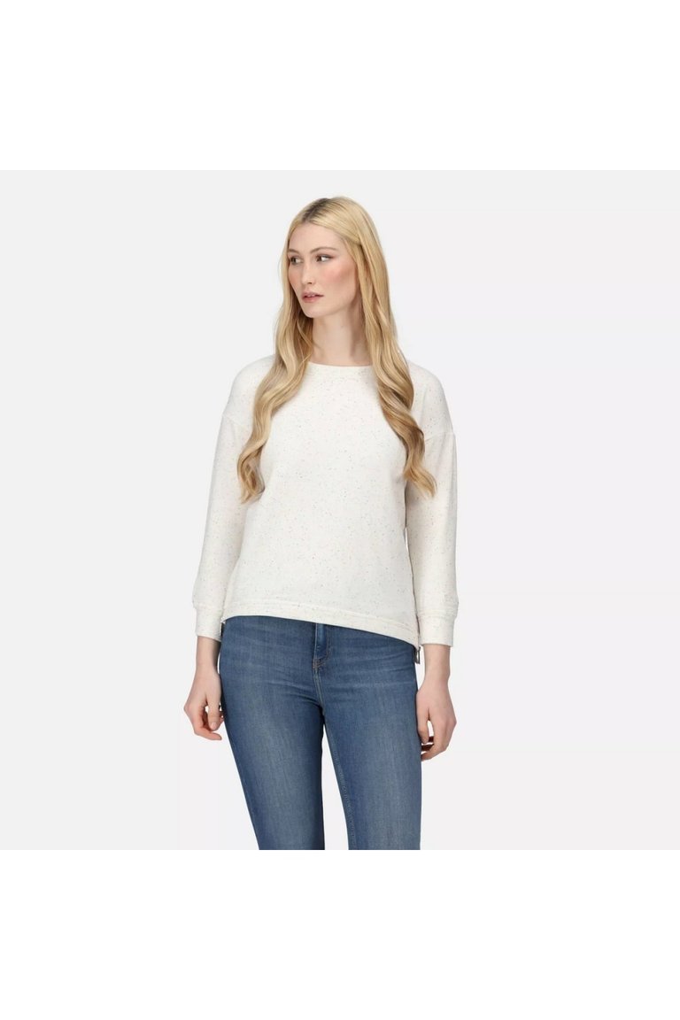 Womens/Ladies Arlette Flecked Sweater - Light Vanilla - Light Vanilla