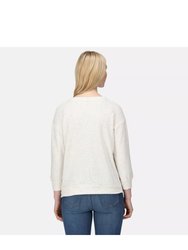 Womens/Ladies Arlette Flecked Sweater - Light Vanilla