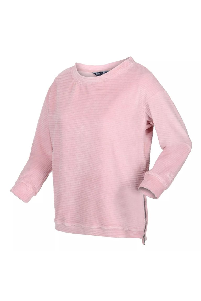 Womens/Ladies Arlette Fluffy Sweater - Powder Pink - Powder Pink