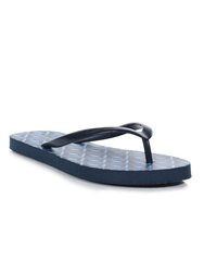 Womens/Ladies Bali Tile Flip Flops  - Navy