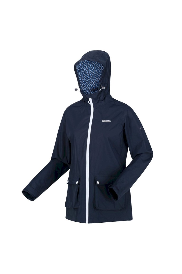 Womens/Ladies Baysea Tile Waterproof Jacket- Navy