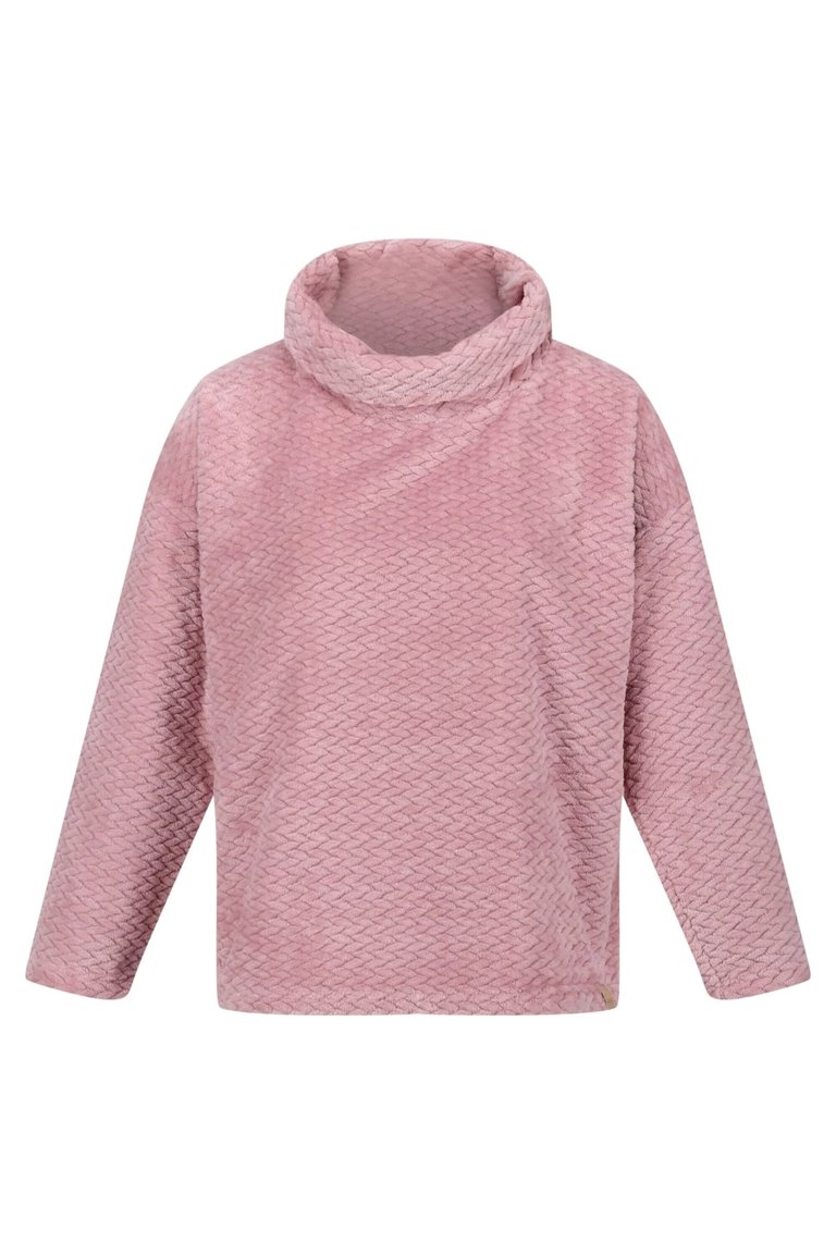 Womens/Ladies Bekkah Plaited Fluffy Sweater - Powder Pink - Powder Pink