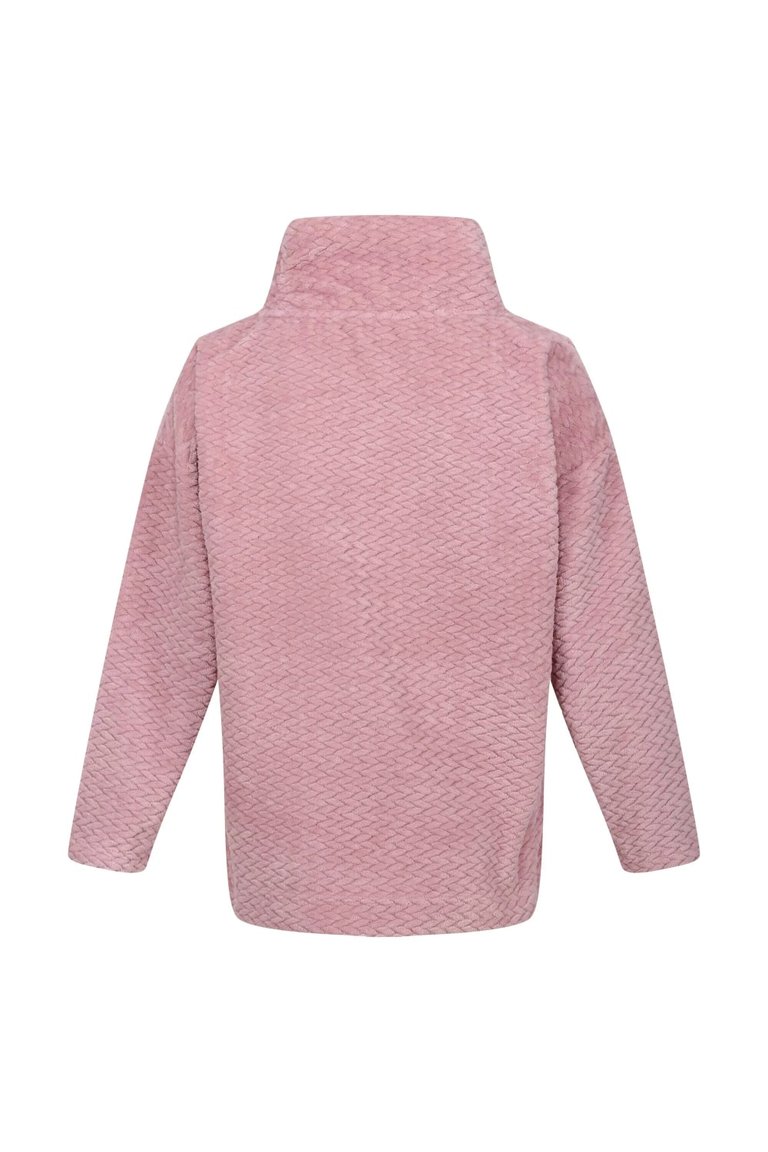 Womens/Ladies Bekkah Plaited Fluffy Sweater - Powder Pink