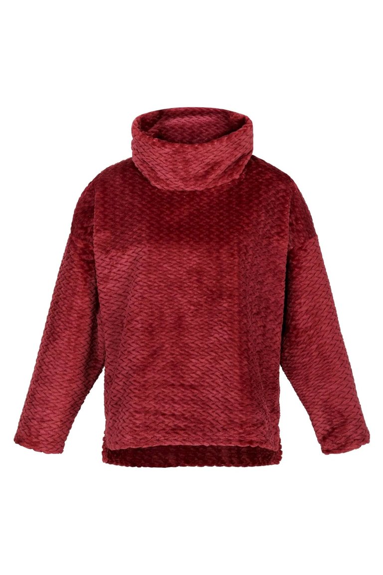 Womens/Ladies Bekkah Plaited Fluffy - Sweatshirts  - Cabernet