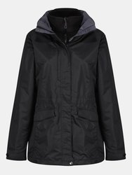 Womens/Ladies Benson III 3-in-1 Breathable Jacket - Black/Black