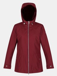 Womens/Ladies Bergonia II Hooded Waterproof Jacket - Claret Red