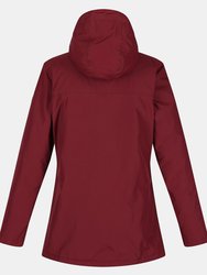 Womens/Ladies Bergonia II Hooded Waterproof Jacket - Claret Red