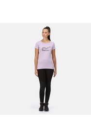 Womens/Ladies Breezed II Butterflies T-Shirt - Pastel Lilac - Pastel Lilac