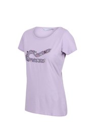 Womens/Ladies Breezed II Butterflies T-Shirt - Pastel Lilac