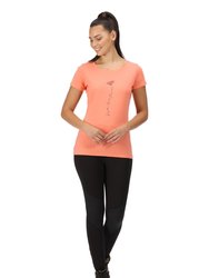Womens/Ladies Breezed II T-Shirt - Fusion Coral