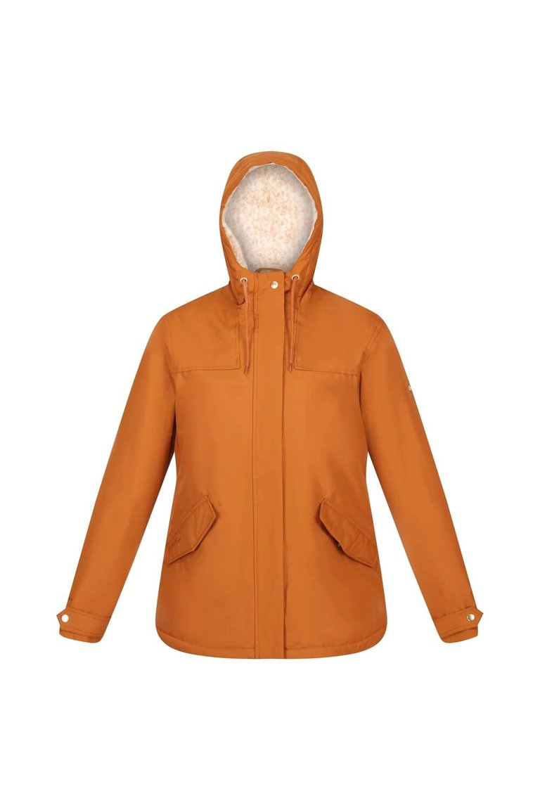 Womens/Ladies Bria Faux Fur Lined Waterproof Jacket - Copper Almond - Copper Almond