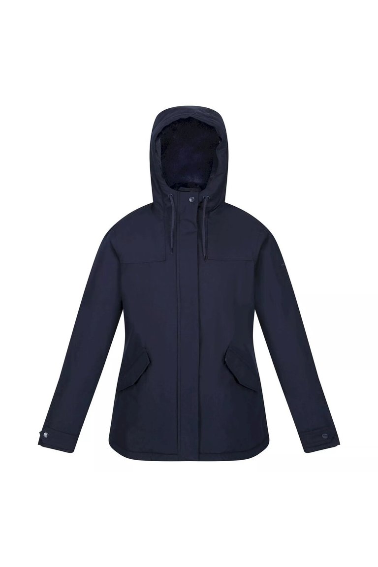 Womens/Ladies Bria Faux Fur Lined Waterproof Jacket - Navy - Navy