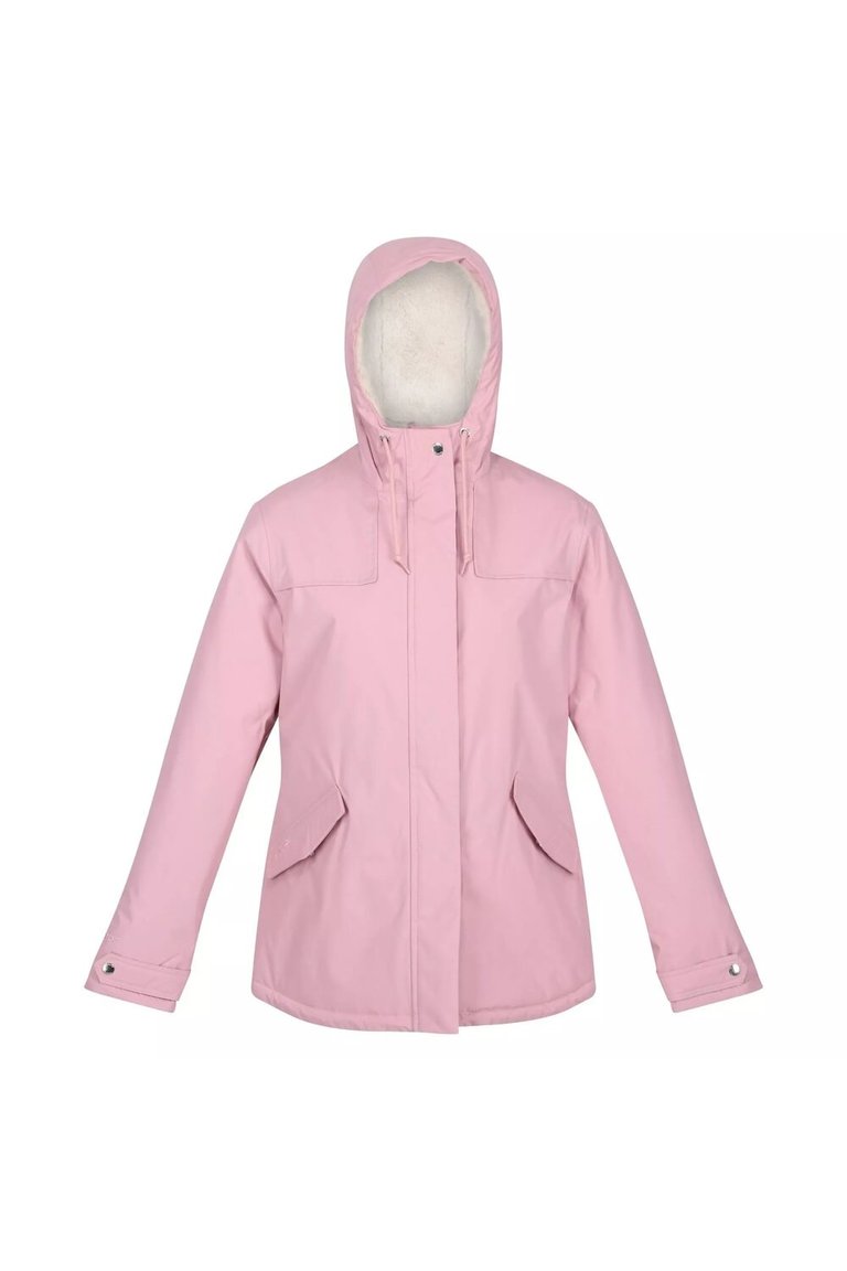 Womens/Ladies Bria Faux Fur Lined Waterproof Jacket - Powder Pink - Powder Pink