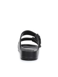 Womens/Ladies Brooklyn Dual Straps Sandals - Black