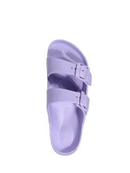 Womens/Ladies Brooklyn Dual Straps Sandals - Pastel Lilac