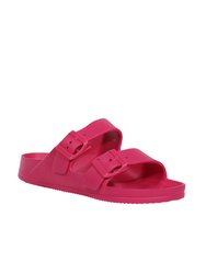 Womens/Ladies Brooklyn Dual Straps Sandals - Pink Fusion - Pink Fusion