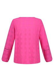 Womens/Ladies Calluna Long-Sleeved Blouse - Pink Fushion