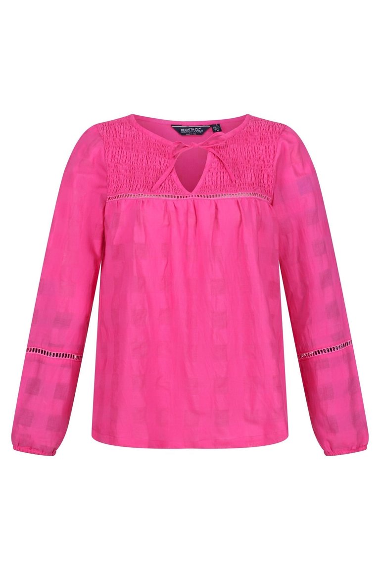 Womens/Ladies Calluna Long-Sleeved Blouse - Pink Fushion - Pink Fushion