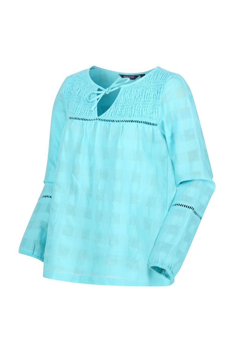 Womens/Ladies Calluna Long-Sleeved Blouse - Seascape