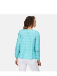 Womens/Ladies Calluna Long-Sleeved Blouse - Seascape