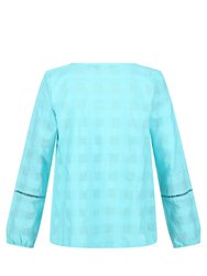 Womens/Ladies Calluna Long-Sleeved Blouse - Seascape