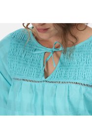 Womens/Ladies Calluna Long-Sleeved Blouse - Seascape