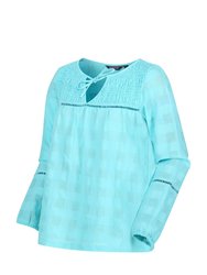 Womens/Ladies Calluna Long-Sleeved Blouse - Seascape