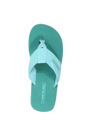 Womens/Ladies Catarina Flip Flops - Turquoise/Ocean Wave