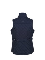 Womens/Ladies Charleigh Quilted Body Warmer - Navy Tile